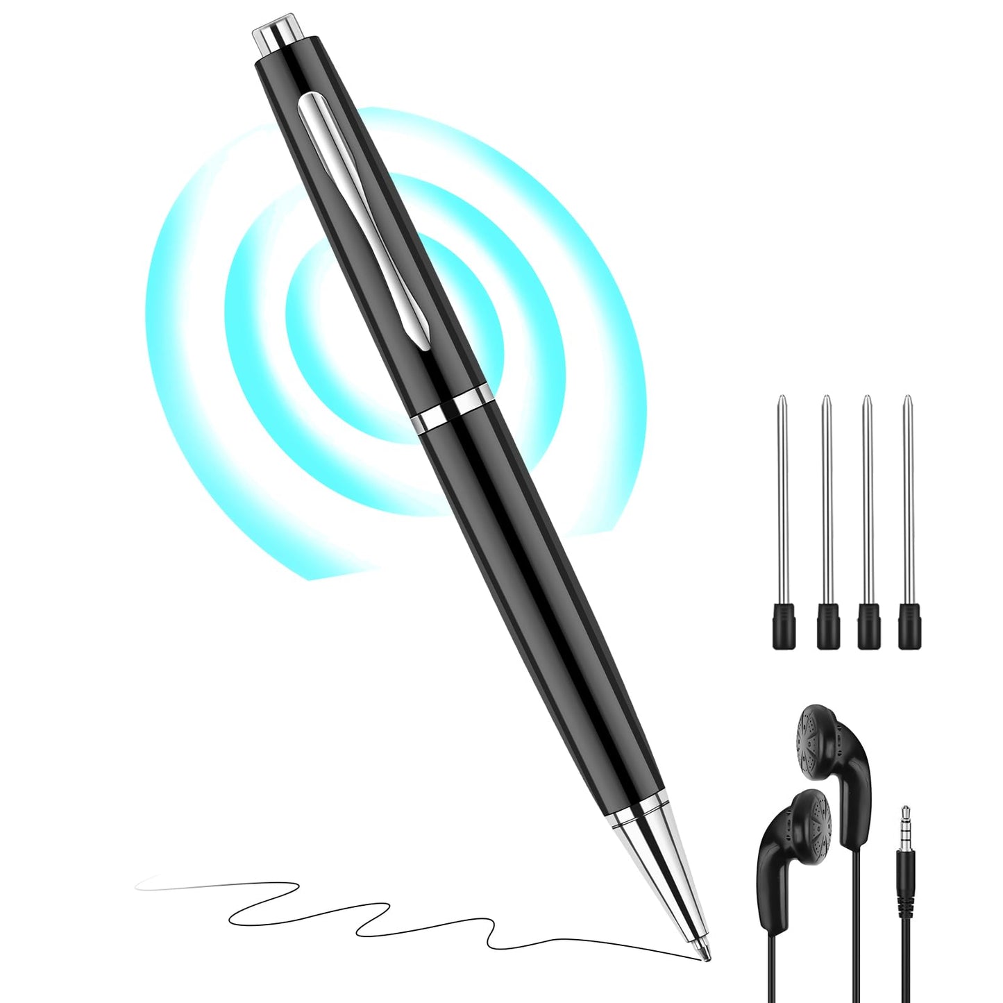 64GB Digital Voice Recorder with Playback: Voice Activated Recorder with AI Noise Reduction - Recording Device for Lectures | Classes | Meetings | Interviews