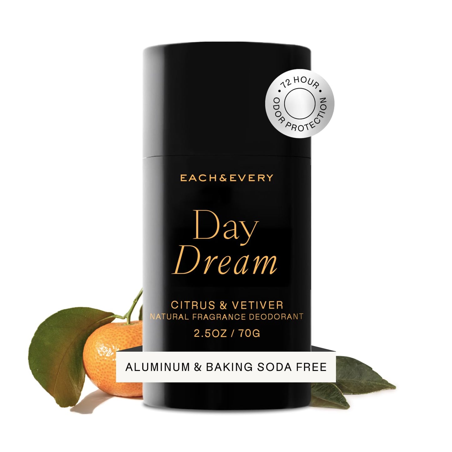 Each & Every All Natural Deodorant for Women & Men, Rose & Vanilla - Aluminum Free Deodorant for Sensitive Skin, EWG Verified - Clean, Baking Soda-Free, Plant-Based Fragrance - Travel Size, 2.5oz