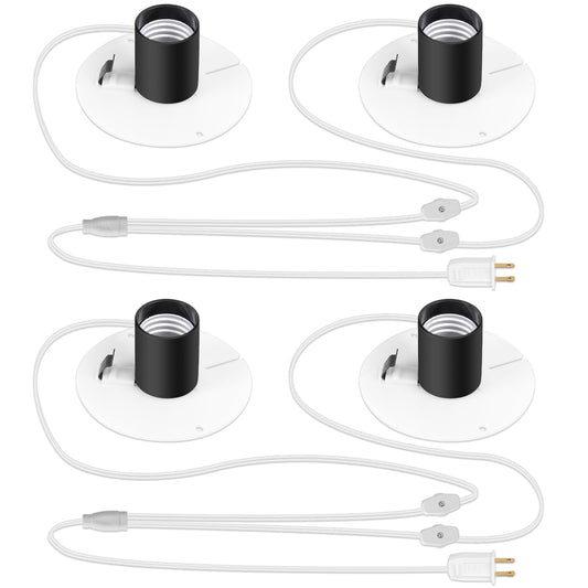 Yubunt 4.9ft Blow Mold Light Kit Replacement- with E26/E27 Lamp Holder Replacement Parts, Suitable for Halloween Pumpkins, Christmas Snowmen, Holiday Lighting Decorations, Etc. (2Set)