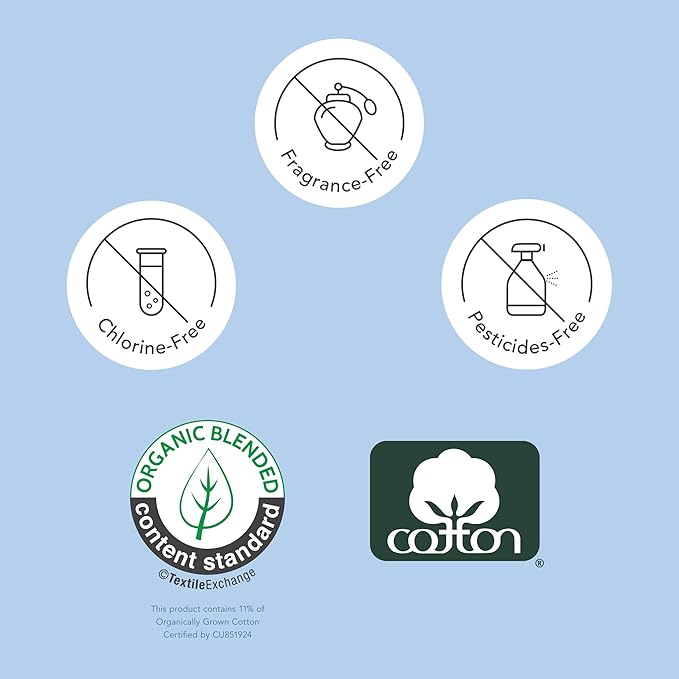 Rael Incontinence Liners for Women, Organic Cotton Cover, Postpartum Essential, Moderate Absorbency, Bladder Control, 4-Layer Core with Leak Guard Technology (Regular, 48 Count)