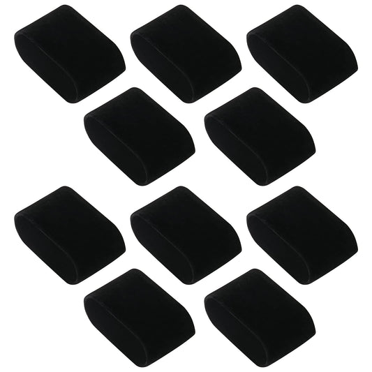 sansheng 10 Pack Velvet Bracelet,Watch Pillow Jewelry Exhibition (black)