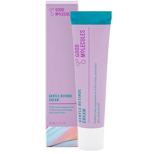 Good Molecules Gentle Retinol Cream - Retinol Night Cream to Minimize Appearance of Fine Lines & Wrinkles, Skin Tightening Recipe with Bakuchiol, Anti-Aging Skin Care For Face