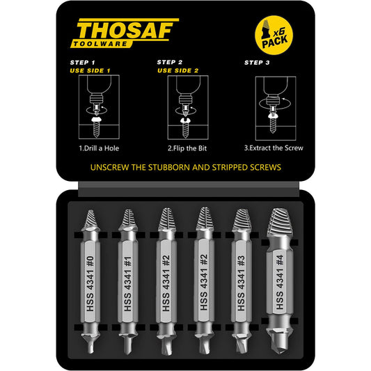 Gifts for Men,Damaged Screw Extractor Set-Christmas Stocking Stuffers for Men Adults Him,Mens Gifts for Dad,Husband,Stripped Screws Nuts & Bolts Drill Bit Tools for Easy Removal of Rusty Broken Screw