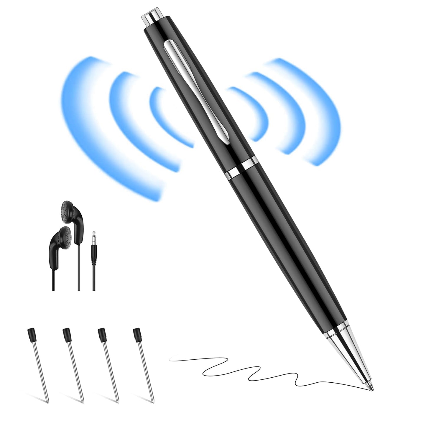 64GB Digital Voice Recorder with Playback: Voice Activated Recorder with AI Noise Reduction - Recording Device for Lectures | Classes | Meetings | Interviews