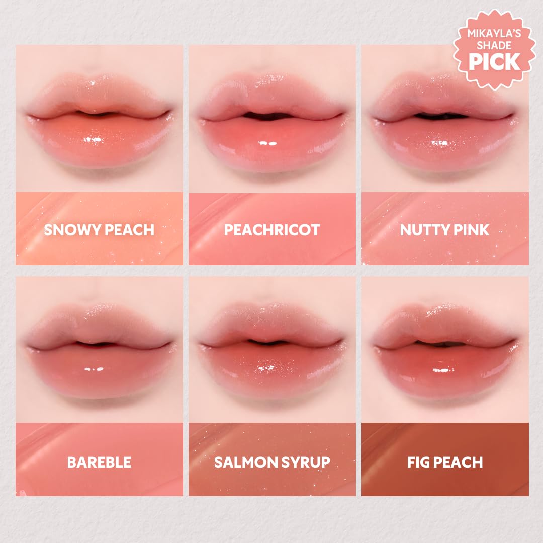 TIRTIR [*Mini Size Waterism Tinted Lip Gloss #28 Wintery, 0.06 Fl Oz – Kiss Ready Lipgloss, 12H Long Lasting Non Sticky Natural Tinted Glow Korean Multiuse Cheek and Lip Tint for Women gift