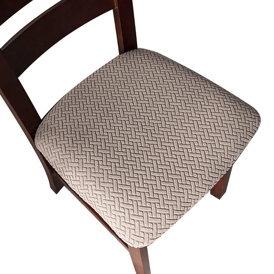 Genina Seat Covers for Dining Room Chair Seat Slipcovers Kitchen Chair Covers (Taupe, 6 Pcs)