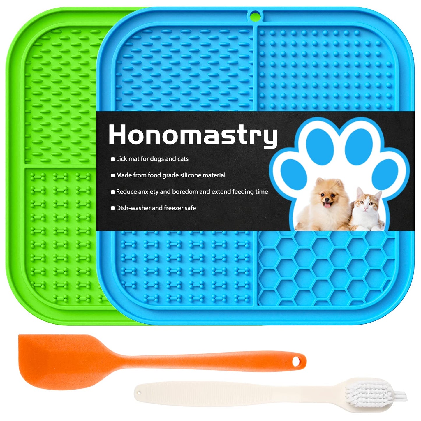 Lick Mat for Dogs, Premium Lick Pad with Suction Cups for Dog Anxiety Relief, Slow Feeder Dog Bowls, Bathing, Grooming and Training