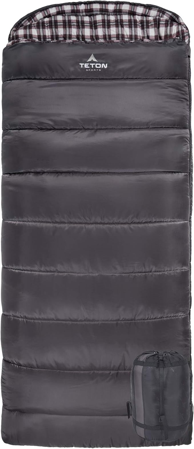 Teton Celsius XXL Sleeping Bag, Cold Weather Sleeping Bags for Adults and Kids, Camping Made Easy and Warm. Compression Sack Included, 35F, 25F, 0F, 20F Degree