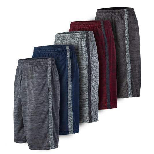 Athletic Shorts for Men - 5 Pack Men's Activewear with Pockets, Quick Dry Basketball Shorts - Sports Shorts for Workout, Gym, Running