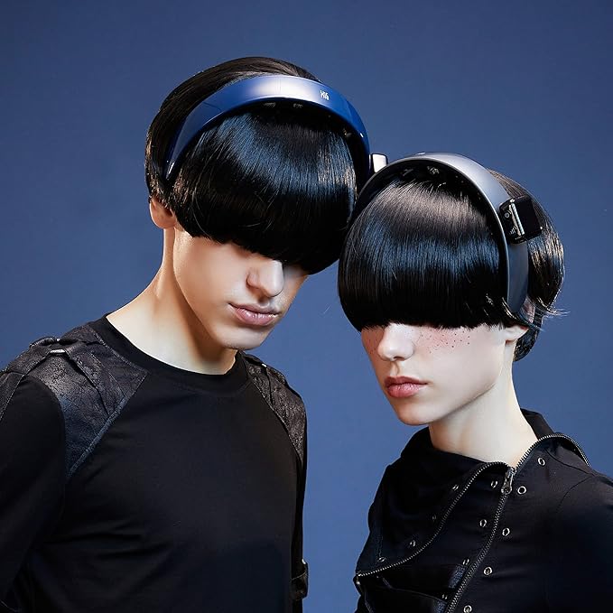 Master Massage H1 Fashion Hairband Head Massager Standard- Slim & Lightweight, 11 Vibrating Heads, 5 Modes, 3 Intensities from Gentle Fingers to Acupressure- Black