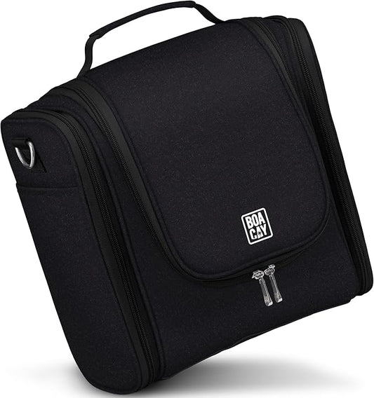 BOACAY Extra Large Hanging Travel Toiletry Bag for Women and Men, Makeup Bag, Bathroom & Shower Organizer Kit for Accessories, Cosmetics, Essentials