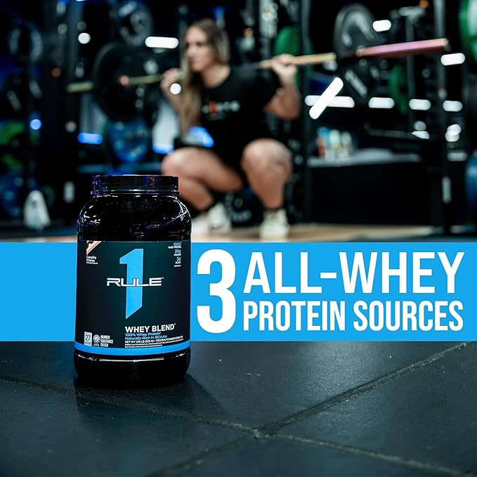Rule One Proteins, R1 Whey Blend - 24g Fast-Acting Whey Protein Concentrates, Isolates, and Hydrolysates Per Serving, with Naturally Occurring EAAs and BCAAs (5 Pounds*, Mint Chocolate Chip)