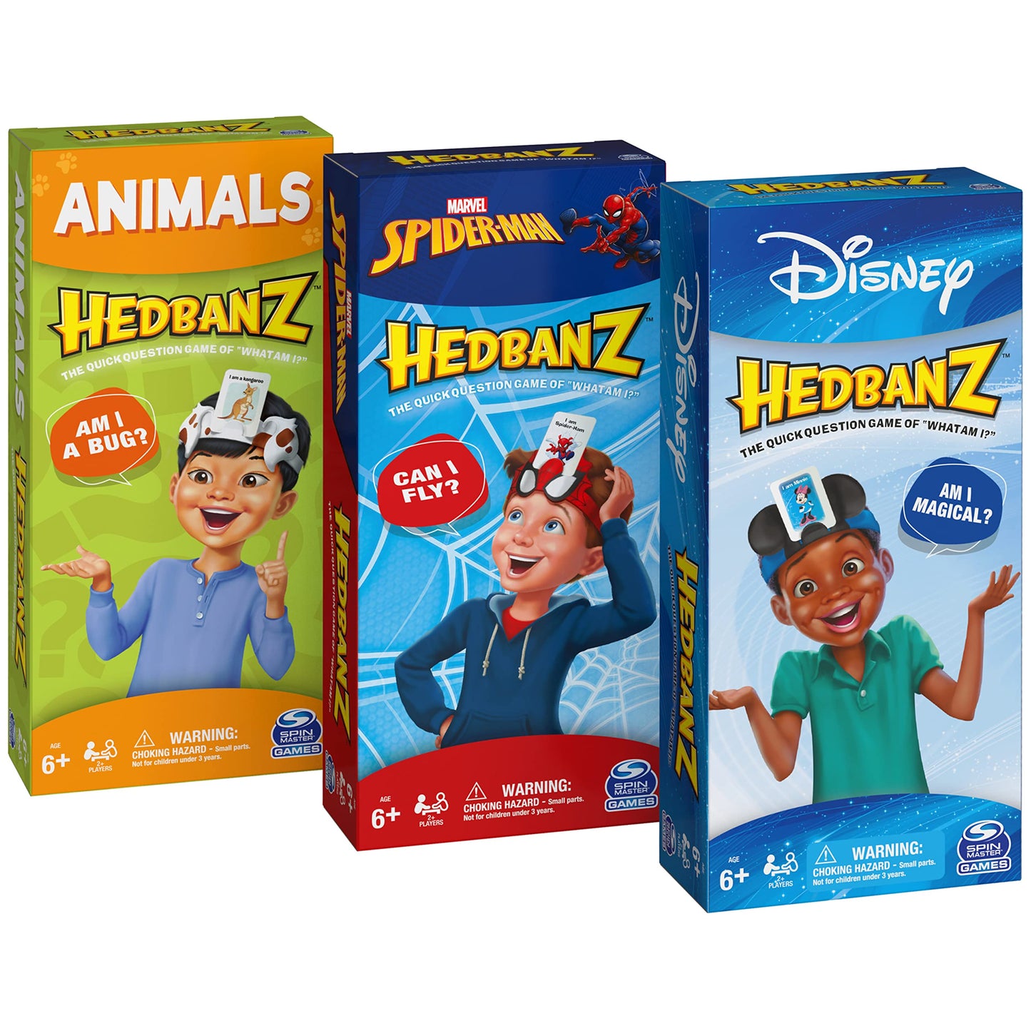 Spin Master Games, Hedbanz 2023 Edition with New Cards, Picture Guessing Board Game, for Family & Kids, 2-6 Players, for Ages 6 & Up