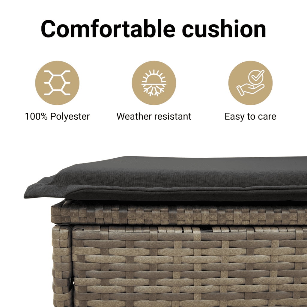 vidaXL Garden Sofa Set Gray
